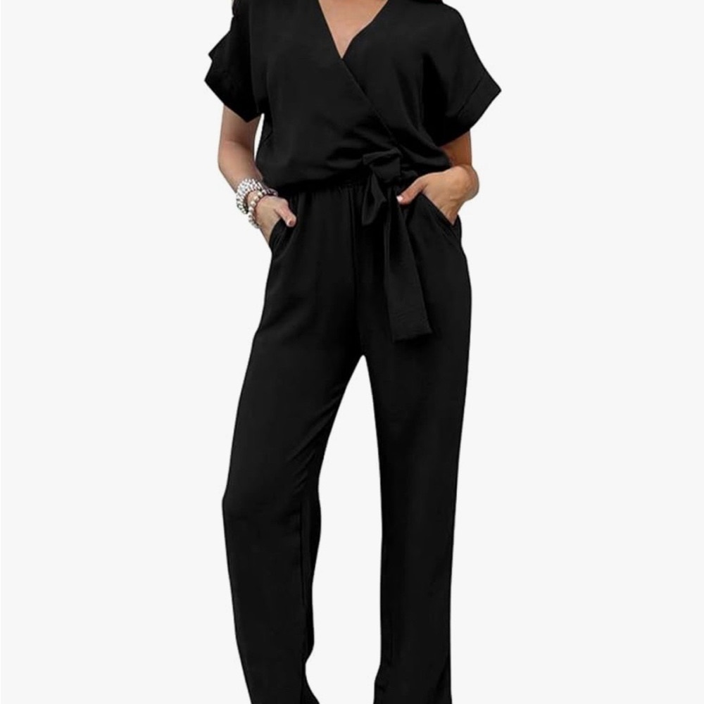 Chic Black Wrap Jumpsuit